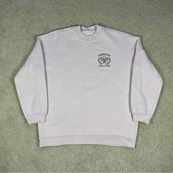 Lululemon Tennis Club Heavyweight Fleece Sweatshirt in Strawberry Milkshake - Picture 2 of 4